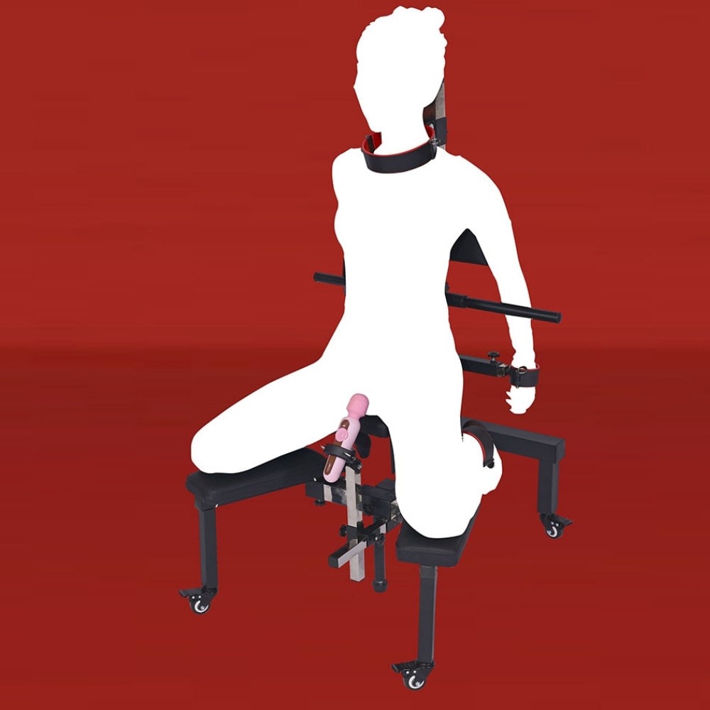 BDSM Bondage Forced Training,Kneeling Punishment Restraint Frame Genital Torture