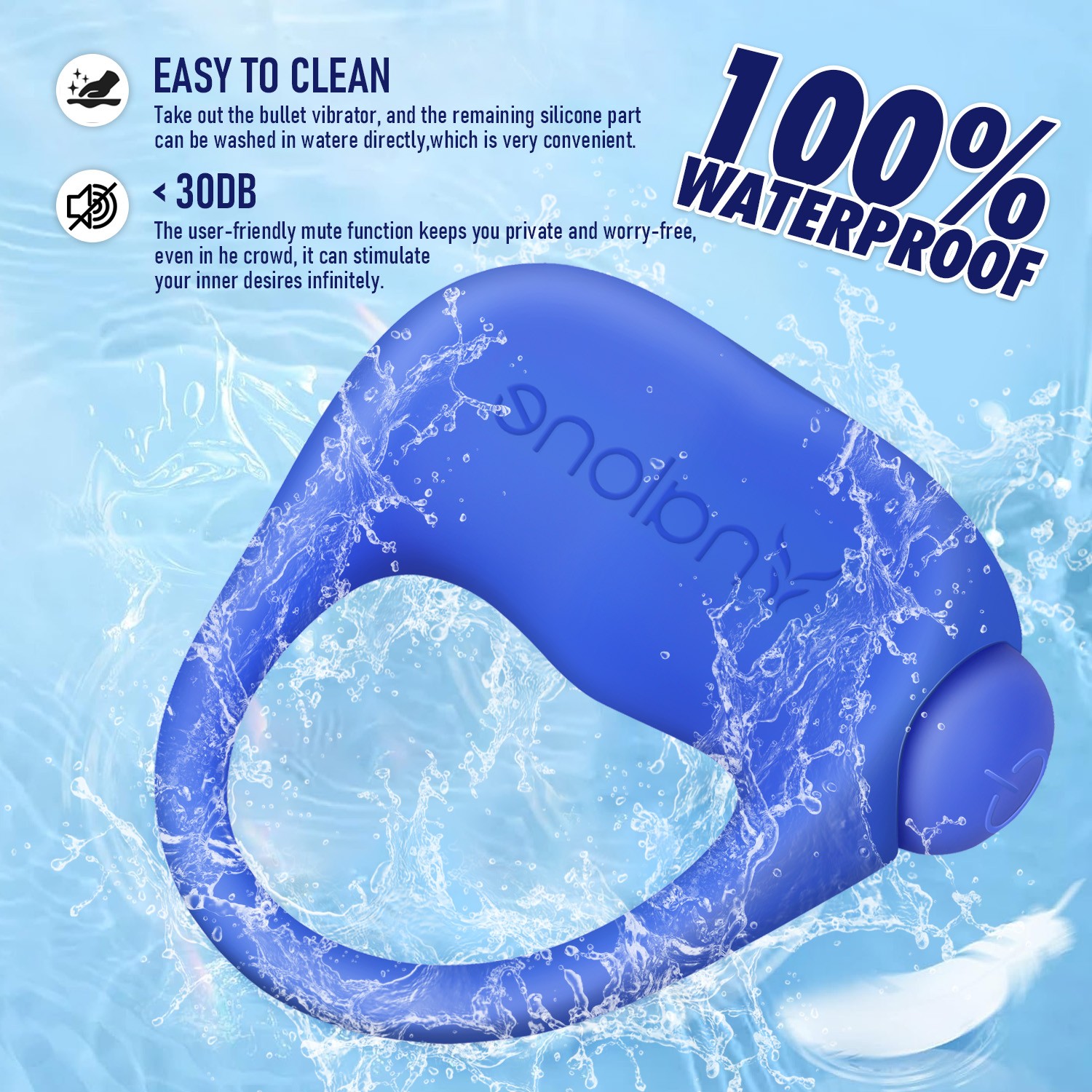Cock Ring Vibrator Super Strong Stretchy Stay Harder Penis Ring Cockring For Men