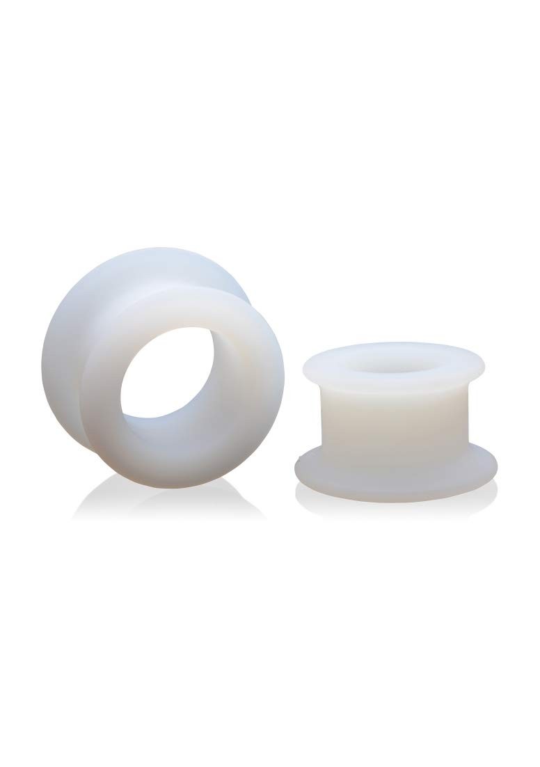 MASTER SERIES Training 2 Piece Gape-Grommets Hollow Premium Silicone Anal