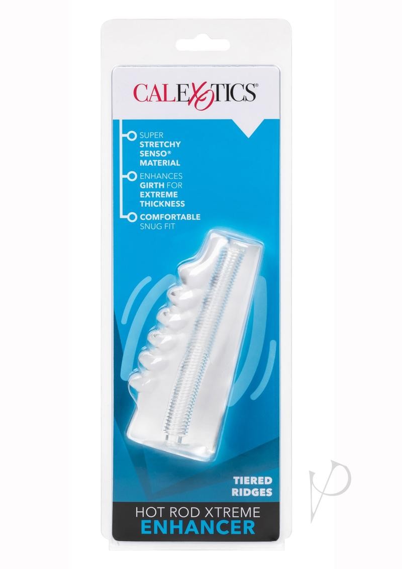 Hot Rod Xtreme Enhancer Penis Sleeve with Tiered Ridges – Clear
