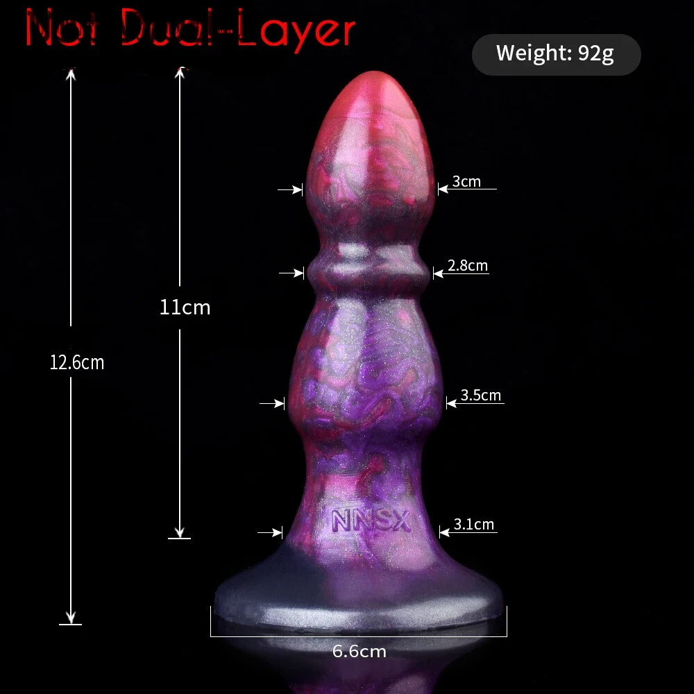 Realistic Dual-Layer 9.02” Large Dildo With Sucker Silicone Two Layer Anal Plug
