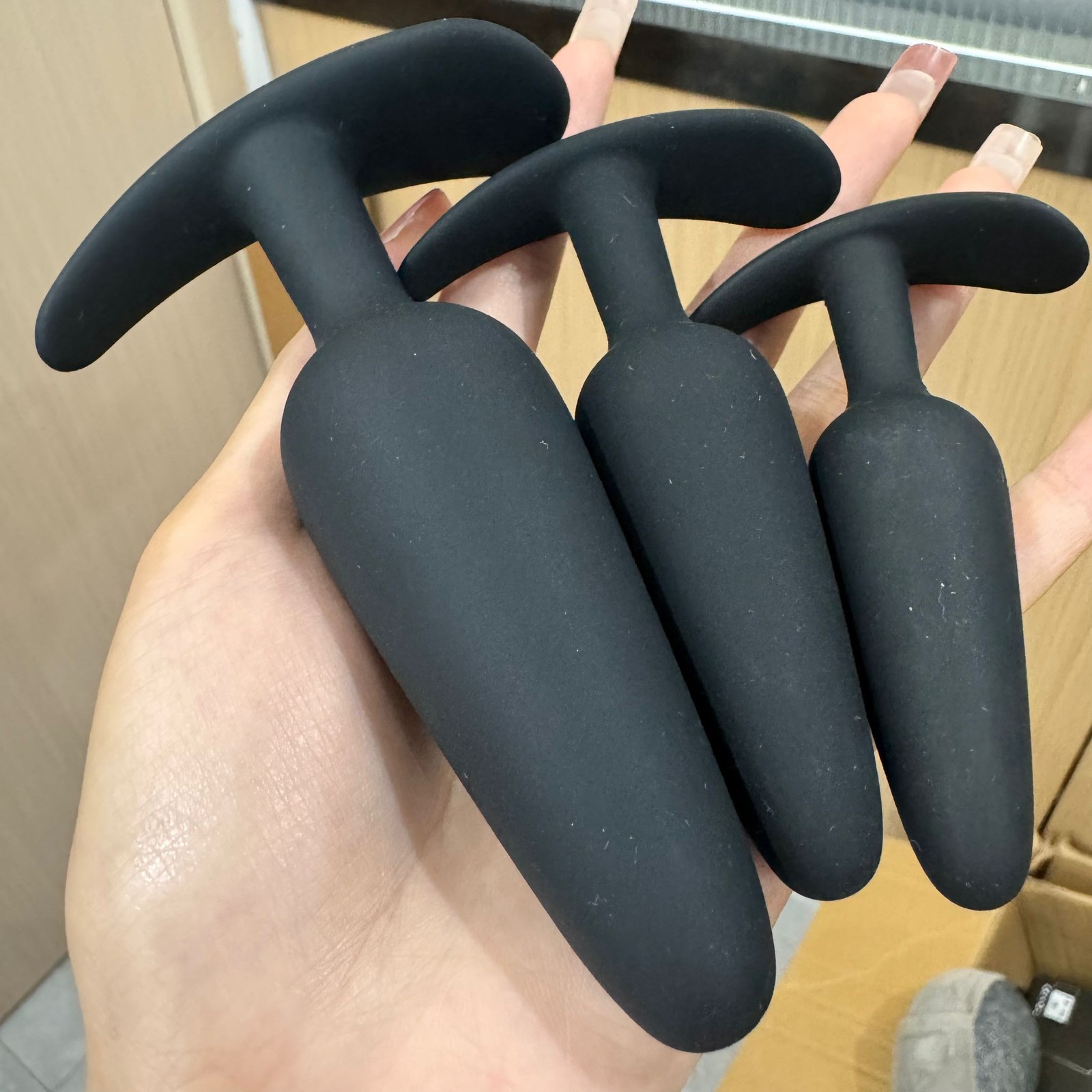 3 Piece Silicone Anal Training Starter Kits Beginner Anal Trainer Butt Plug Set