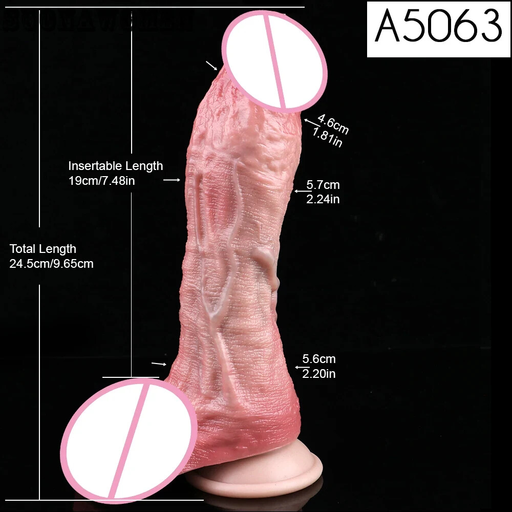 9.06 Inch Long Realistic Dildo With Sucker Silicone Anus Vaginal Adult Sex Toys