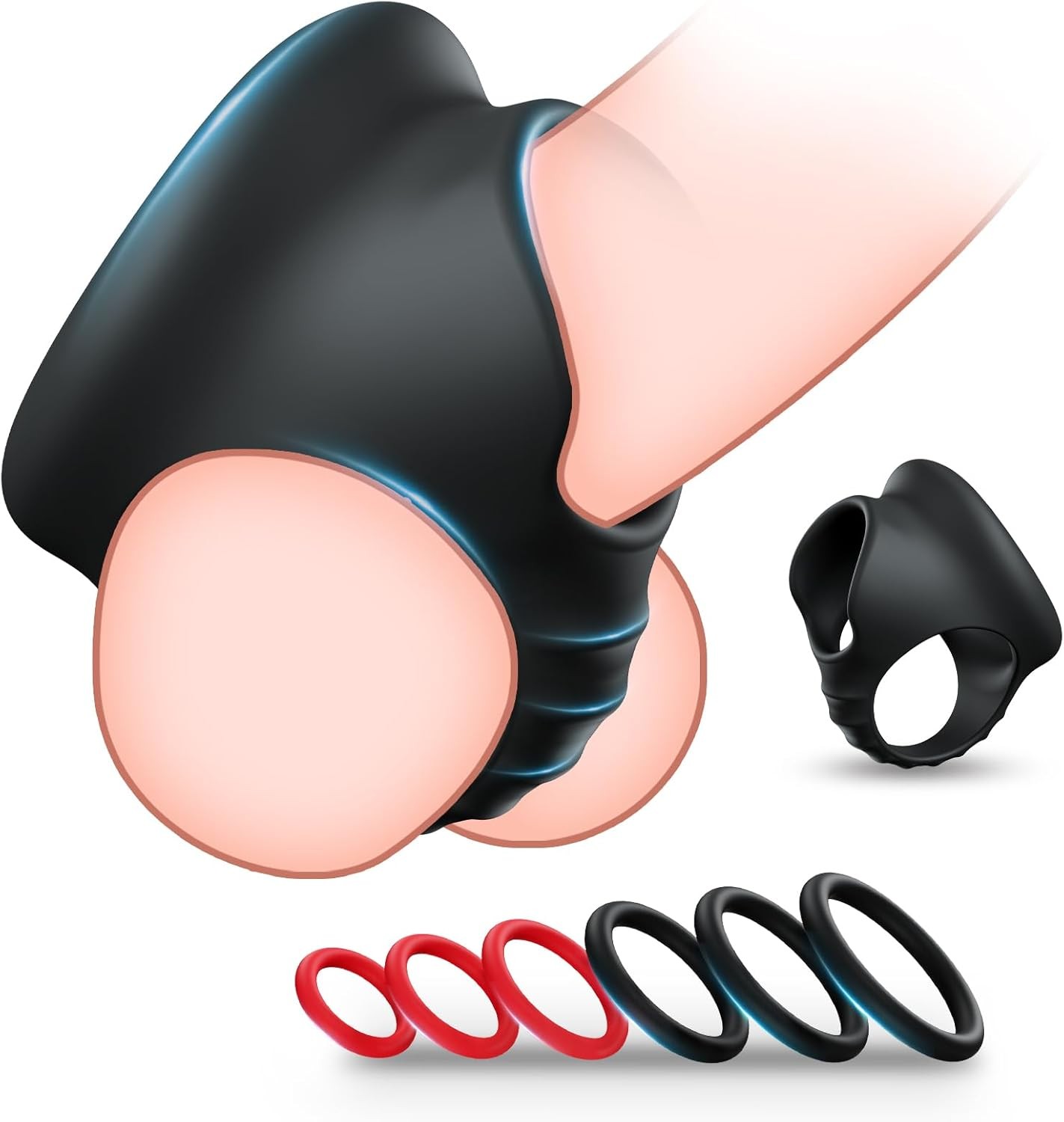 Sex Toys Penis Ring Silicone Cock Rings Set for Men Erection Sex,6 Sizes Men’s