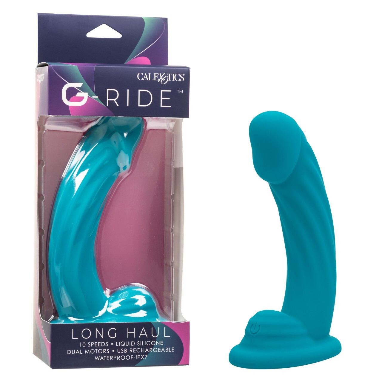 California Exotic Calexotics G-RIDE Long Haul Blue Vibrator, New