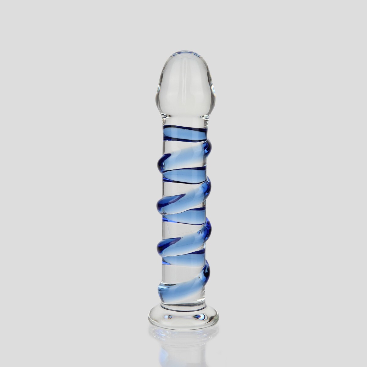 Glass Swirly Realistic G-spot Anal Dildo Dong Probe Butt Plug Prostate Massager