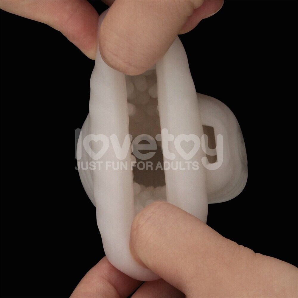 Dual Vibrating Wavy Penis Sleeve – Girth Boosting Couple Play & Solo Masturbator
