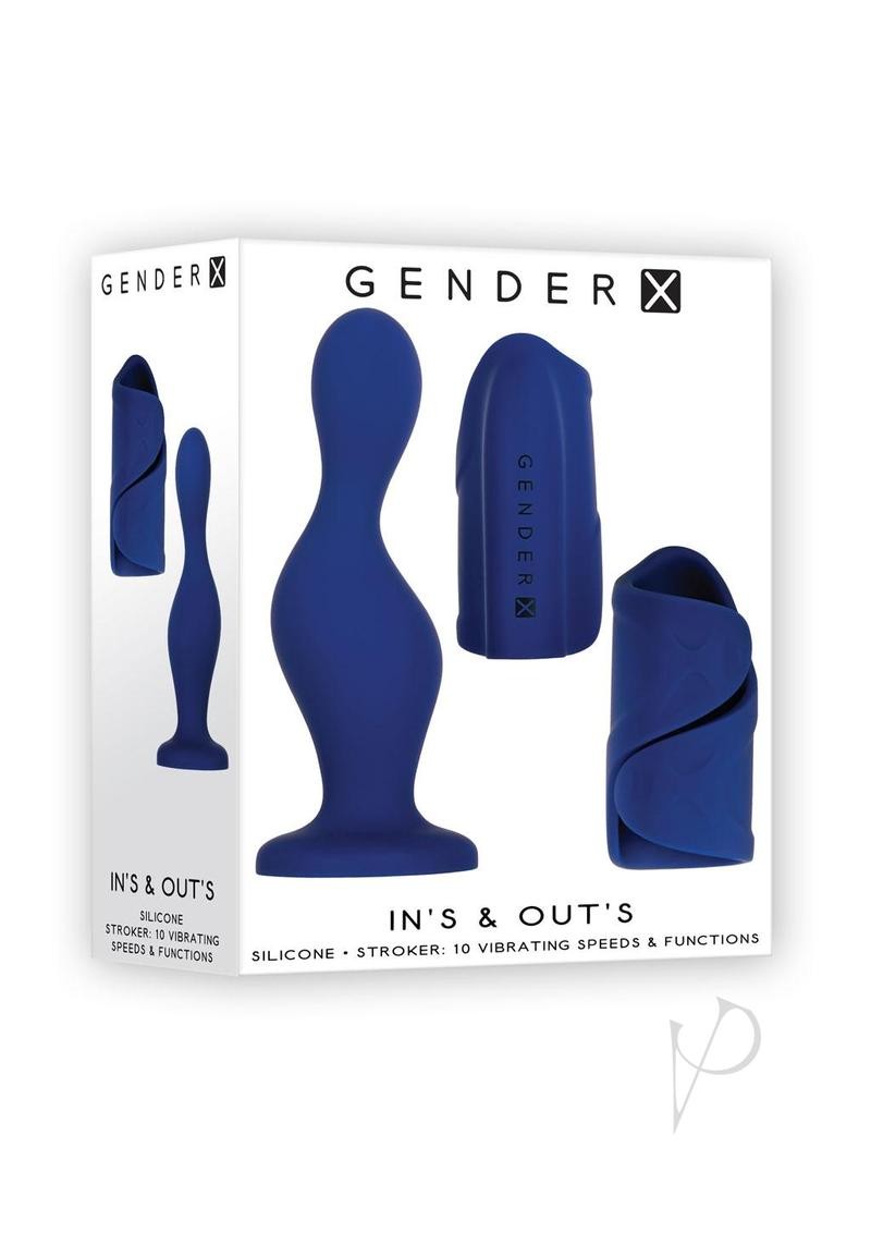Gender X Ins and Outs Rechargeable Silicone Dildo and Stroker Set (2 piece) –