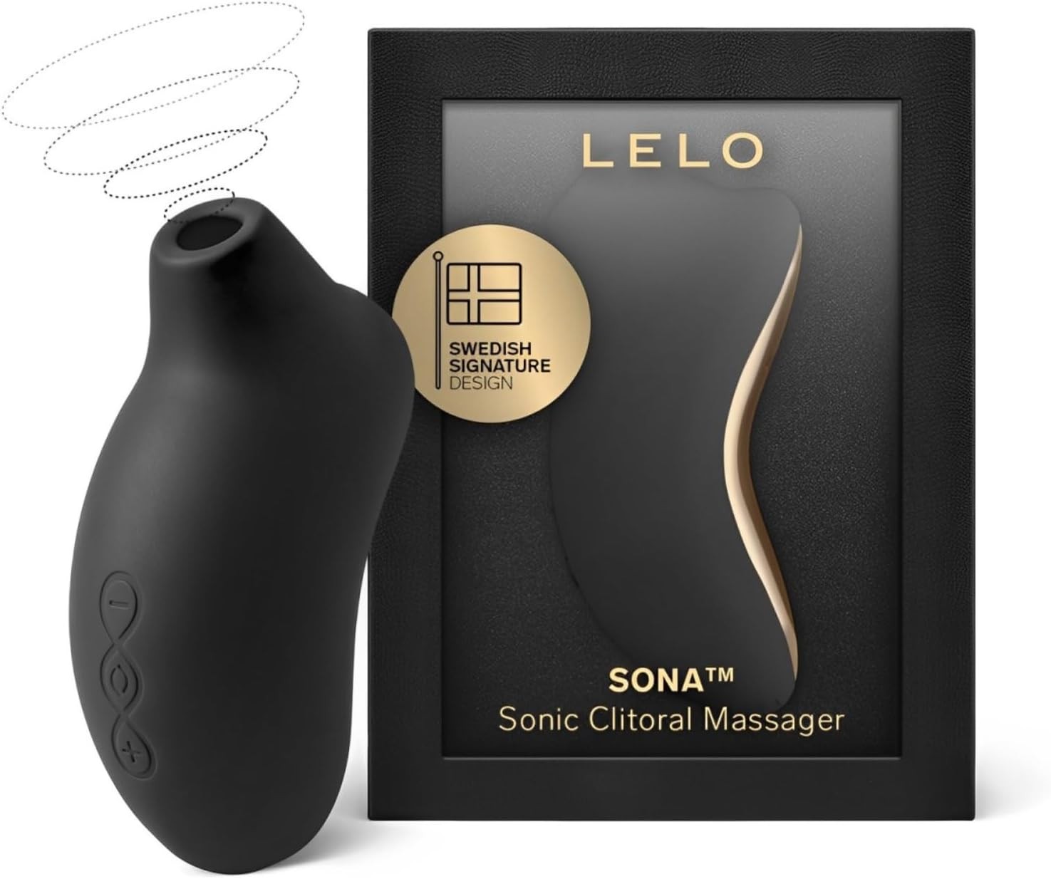 LELO SONA Sonic Massager, Waterproof Suction Toy for Woman, Rechargeable Clitora