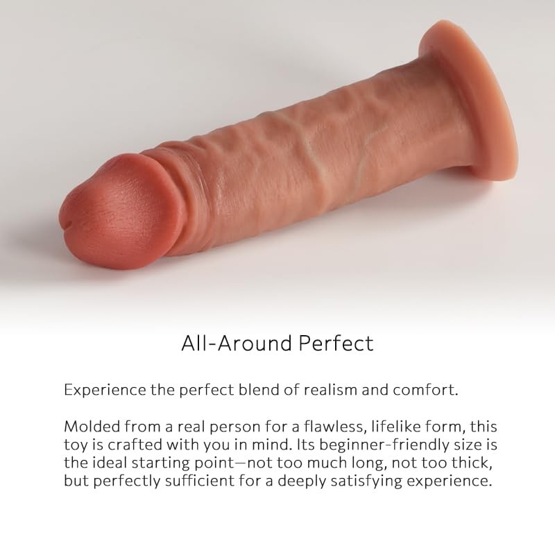 All-Around Perfect! 6-Inch Dildo for Beginners – Soft Realistic Skin Tone