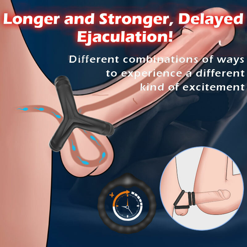 Penis Sleeve Cock Ring Sling Cage Ball Stretcher Male Enhancer Sex Toy For Men