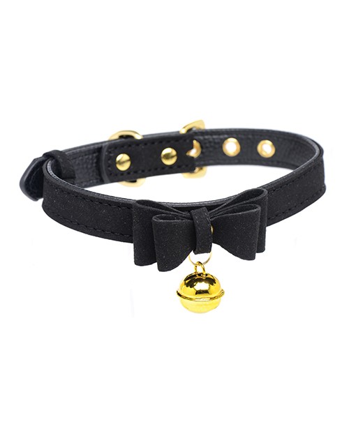 Master Series Golden Kitty Cat Bell Collar – Black/Gold