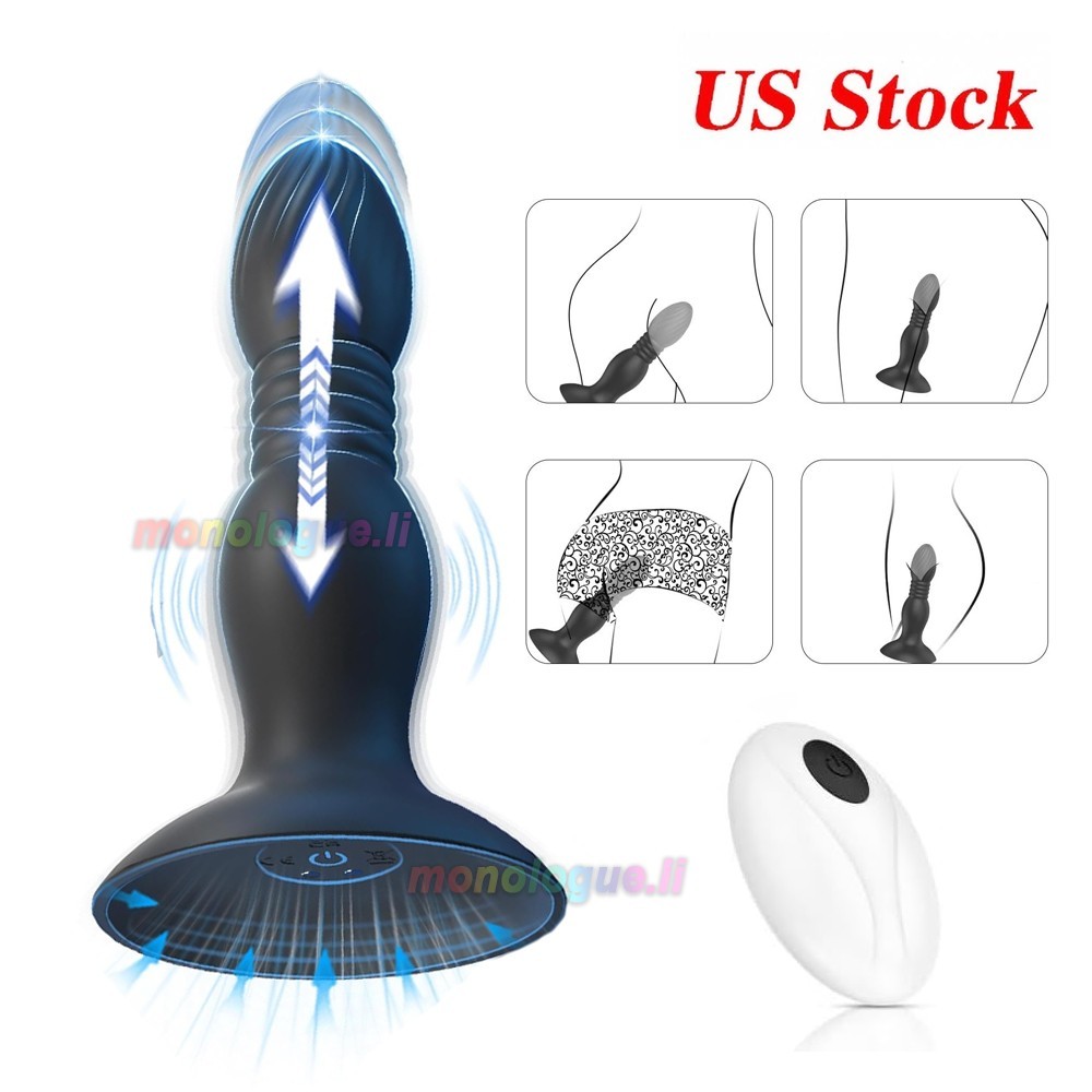 Male Thrusting Dildo Vibrator Butt Plug Anal Prostate Massager Couple Sex Toys