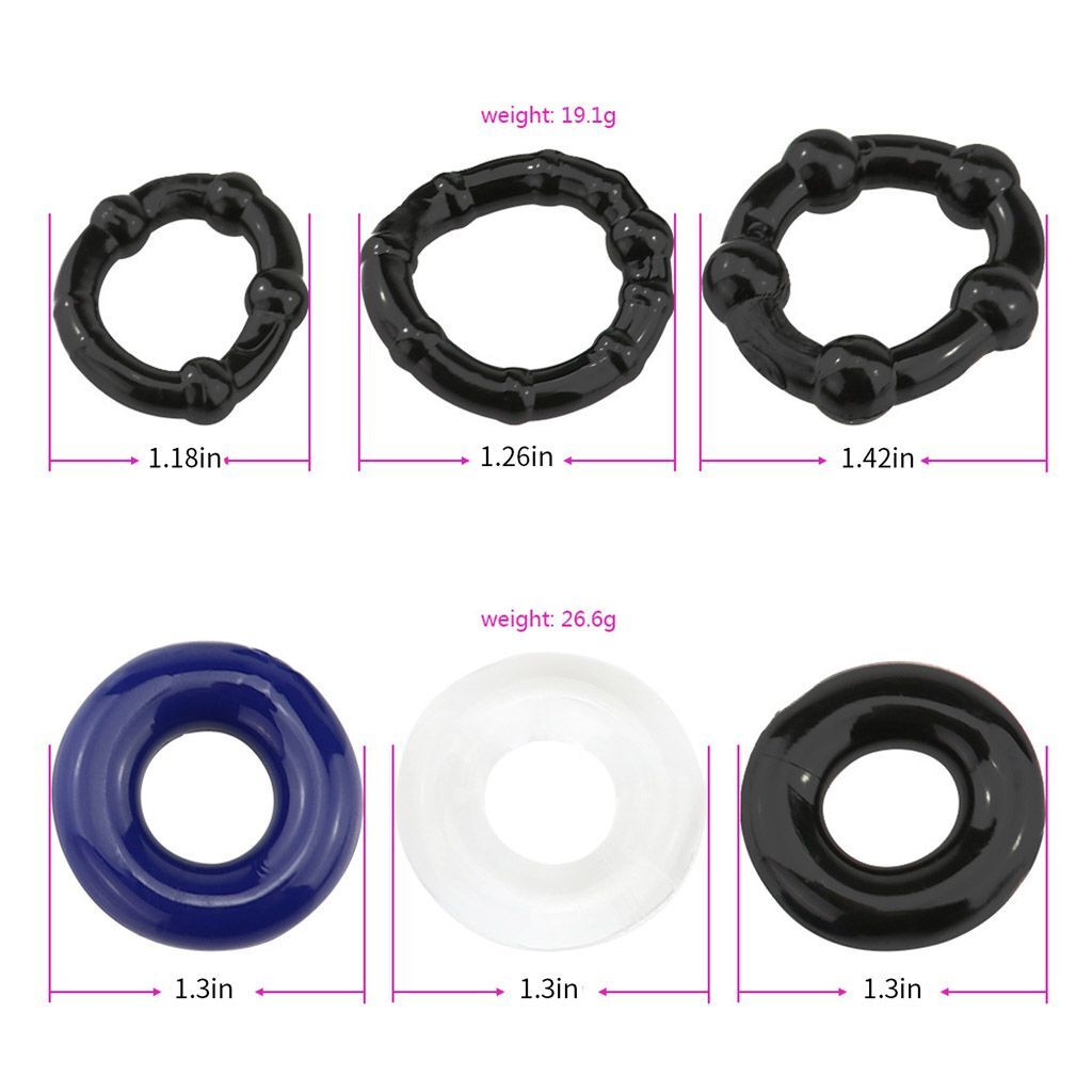 18/27 Donut Cock Ring Super Stretchy Strong Stay Harder Penis Rings Masturbators