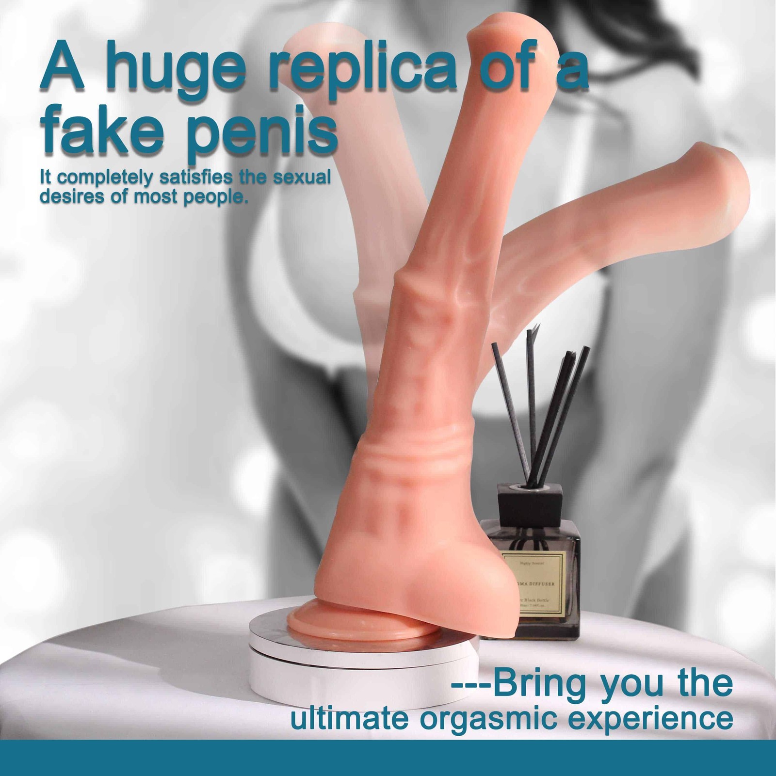 HUGE THICK Dildo Suction Cup Realistic Cock Sex Toys Dong Masturbation For Women