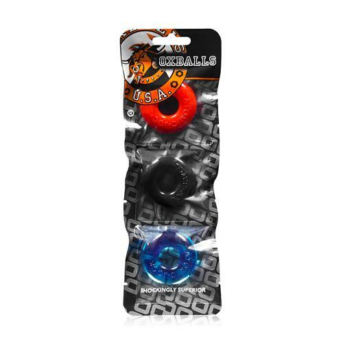 OxBalls Ringer, 3-Pack Of Do-Nut-1, Small, Multicolor