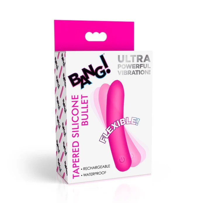 Bang! Tapered Silicone Bullet Vibe Pink – Rechargeable Vaginal Clitoral Vibe