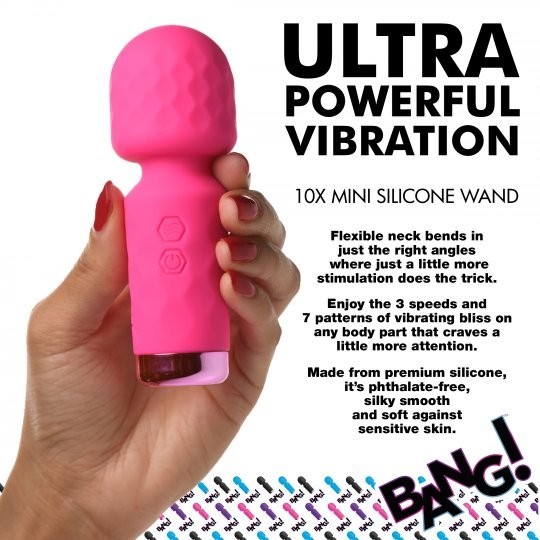 Pink Bang 10X Mini Wand Personal Rechargeable Messager Vibrator – New – Discreet