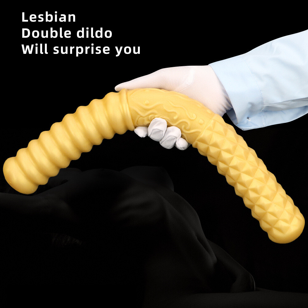 Double-end Thread Fake Dildo for Lesbian Anal Plug Anus Vagina Stimulate G-spot