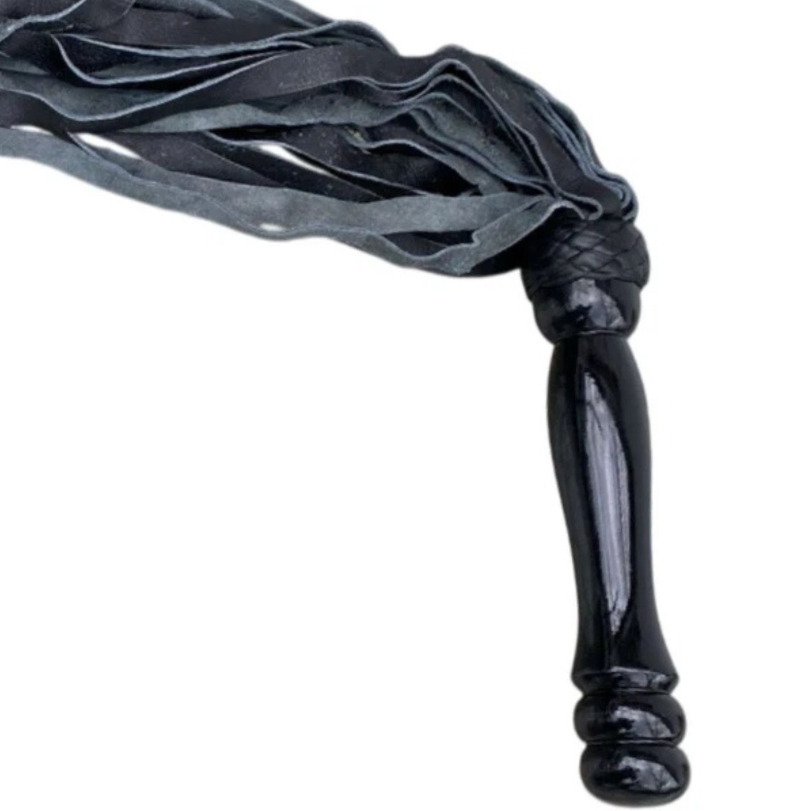 Handmade Genuine Cowhide Leather Flogger 25 Tails Black Riding Cosplay Prop Gift