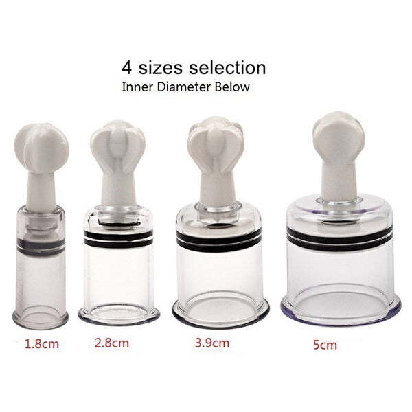 Twisty Nipple & Clit Vacuum Cylinder Pumps 4 SIZE Xexy Adult Sex Toys