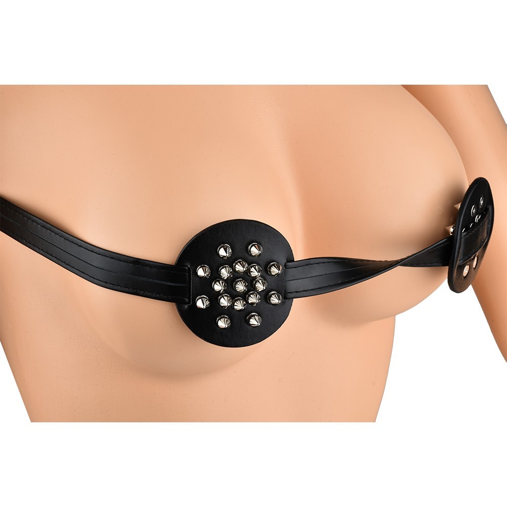 QKKQ BDSM Bra for Women Adjustable Leather Harness with Steel Nail Stimulator