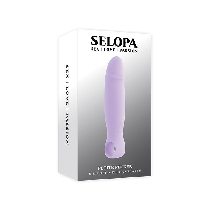Selopa Petite Pecker Compact Silicone Vibrator Ergonomic Handle – Purple