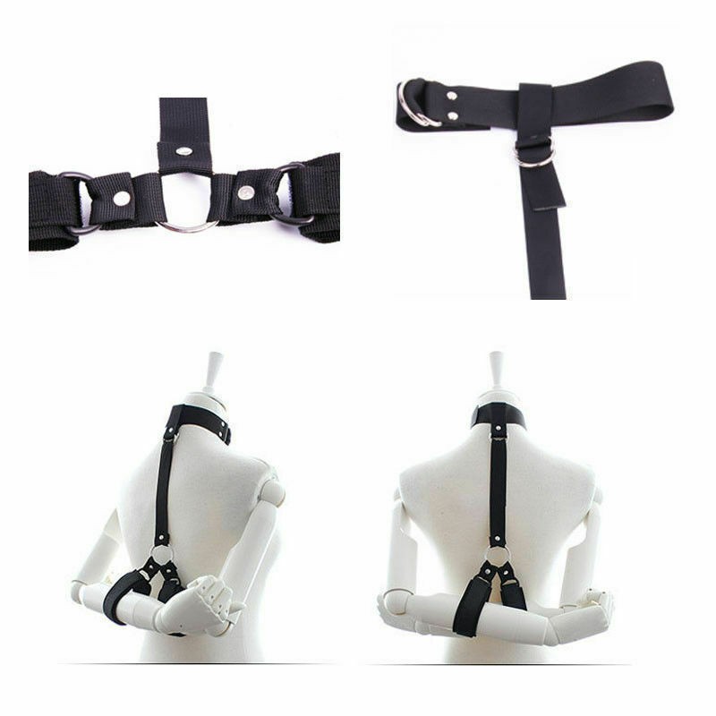 BDSM Women&men Bondage Kit Neck Collar Restraint Set Love Black Slave Hand Cuffs