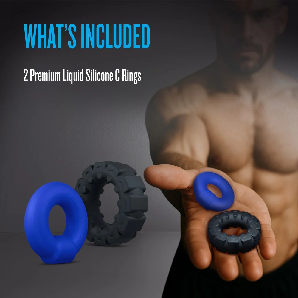 Super Stretchy Performance Plus Engage 2 Penis Enhancer Cock Ring Set