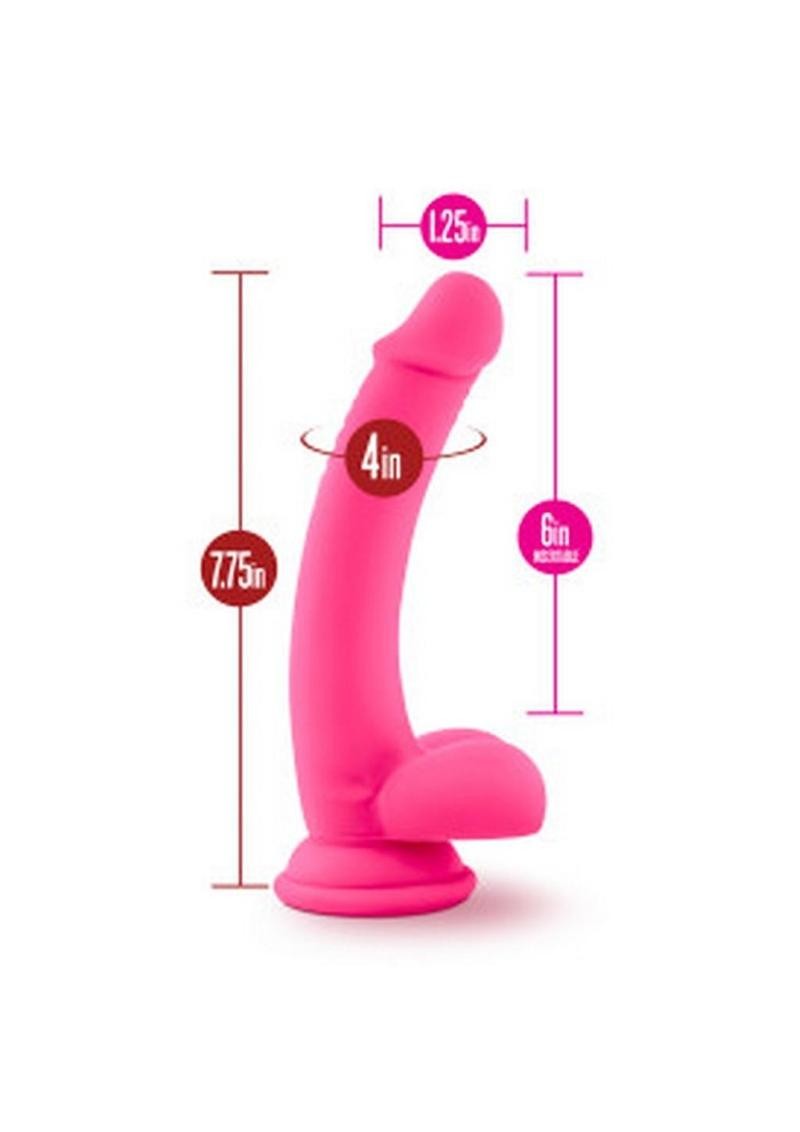 Ruse D Thang Silicone Dildo with Balls 7.75in – Hot Pink