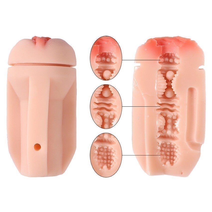 Realistic Beer Bottle Pocket Pussy Cup Male Masturbator Insert Stroker Vagina
