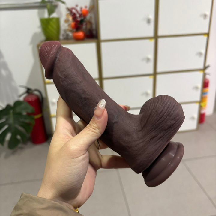 7.4 inch Liquid Realistic Dong Dildo Suction Cup Cock Veined Sex Toys For Women
