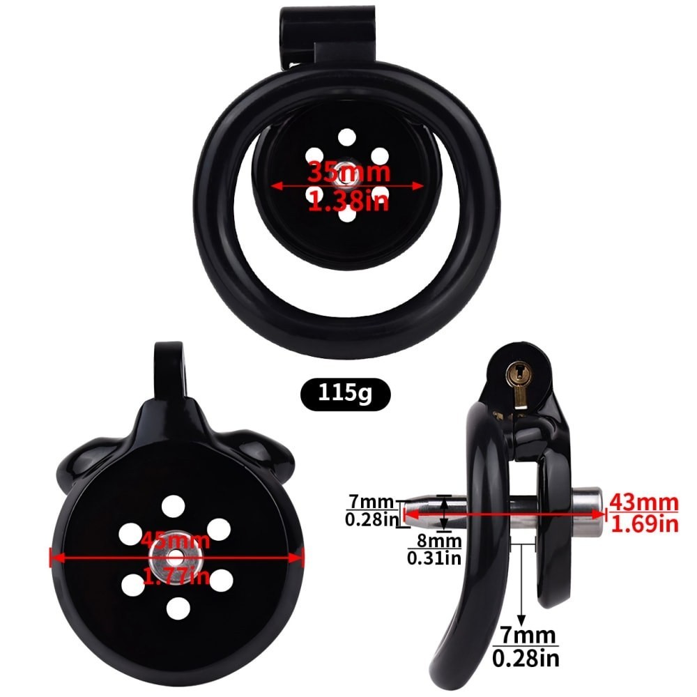 Lightweight Male Chastity Device Inverted Cage Four Arc Ring Penis Bondage Lock