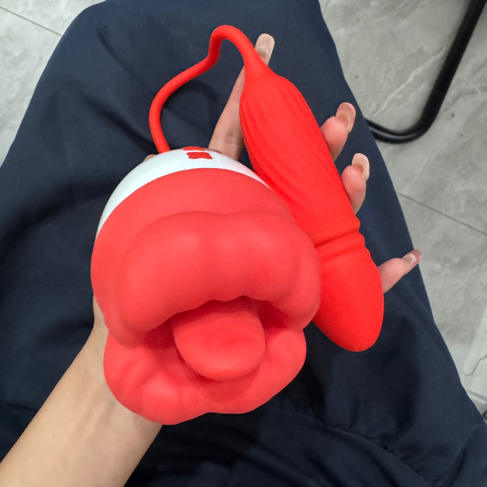 3in1 Licking-Tongue-Vibrator-G-Spot-Clit-Massager Thrusting Dildo Orgasm Sex Toy