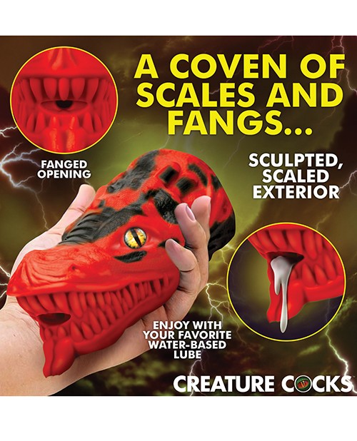 XR, LLC Dragon Tamer Silicone Stroker, Red