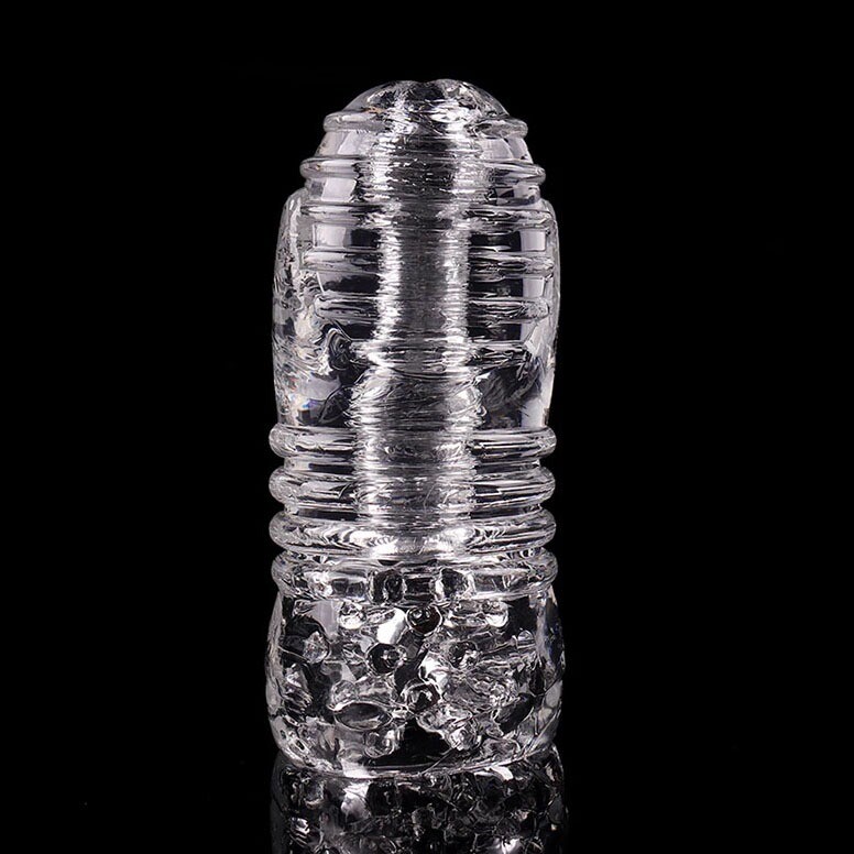 Jelly Male Masturbator Sleeve Stroker Pocket Pussy Adult Ribbed Sex Toy for Men