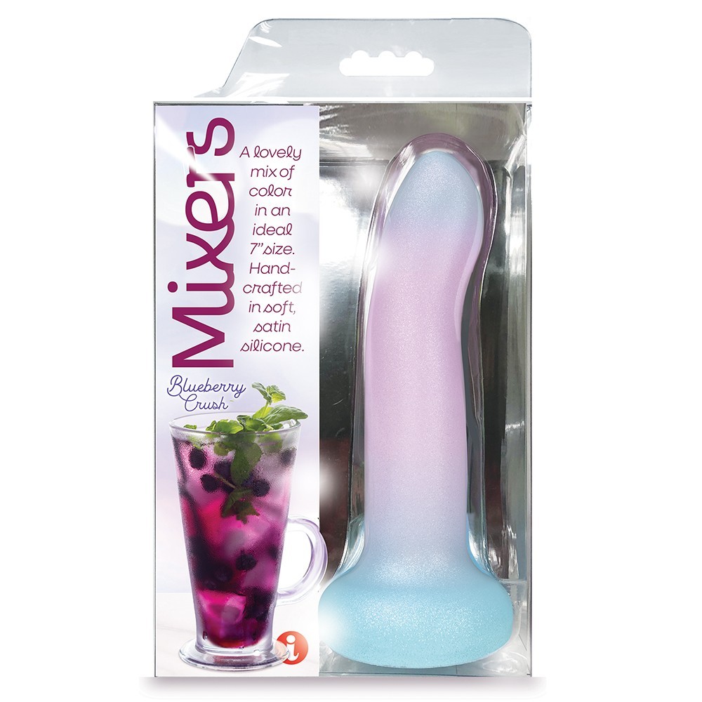 Icon Brands Mixers Blueberry Crush – 8″ Soft Silicone G-Spot Dildo
