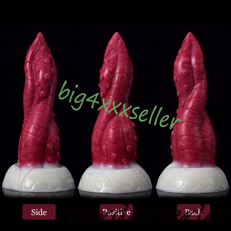 Huge Knot Silicone Dildo Suction Cup Swirly Patterns Flexible Anal Plug Sex Toys