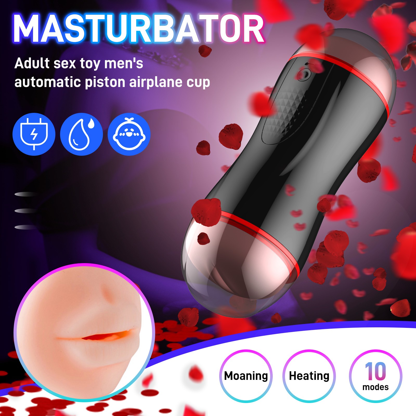 Double-End Male Masturbaters Realistic Pussy Pocket Vagina Mouth Stroker Cup Men