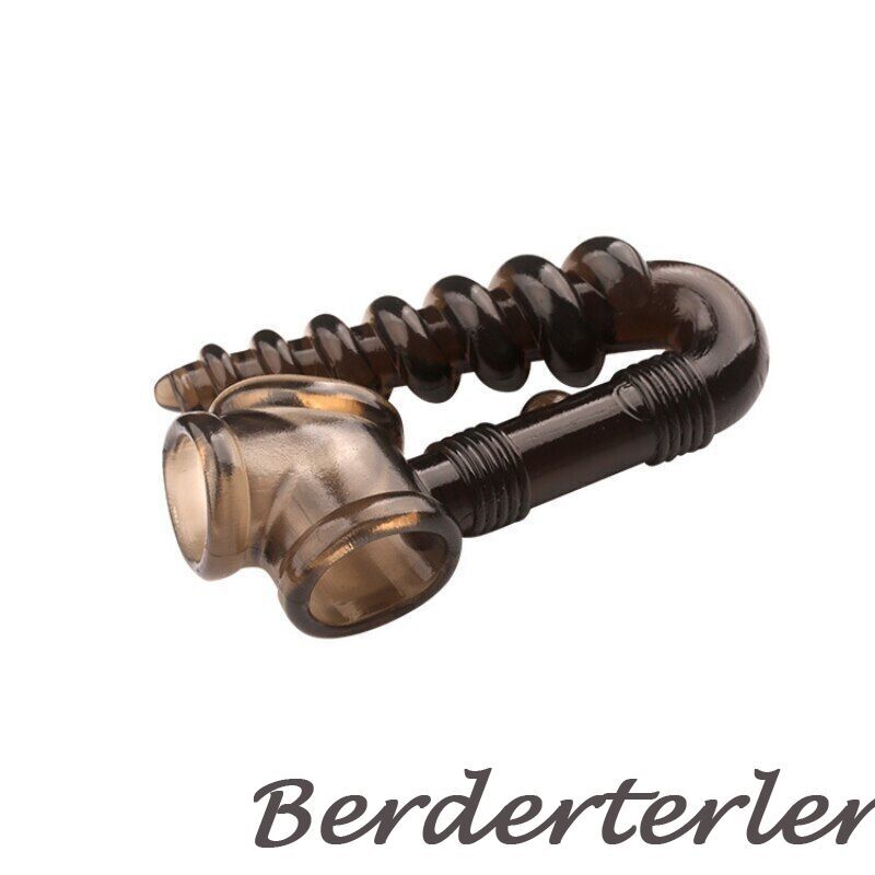 Male Penis Ring & Anal Rattle Screw Tail Plug Hook Cock Tower Erection Enhancer