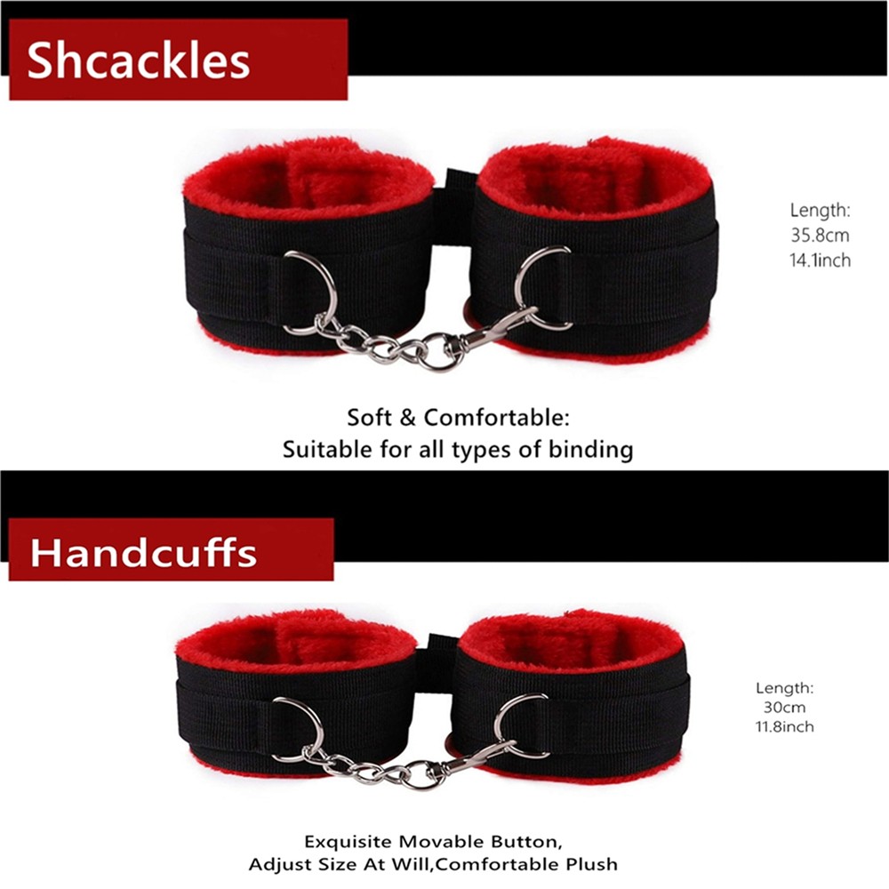 7pcs Sex Bondage Restraints BDSM Strap Handcuff Kit Sex Toy for Women Men Couple