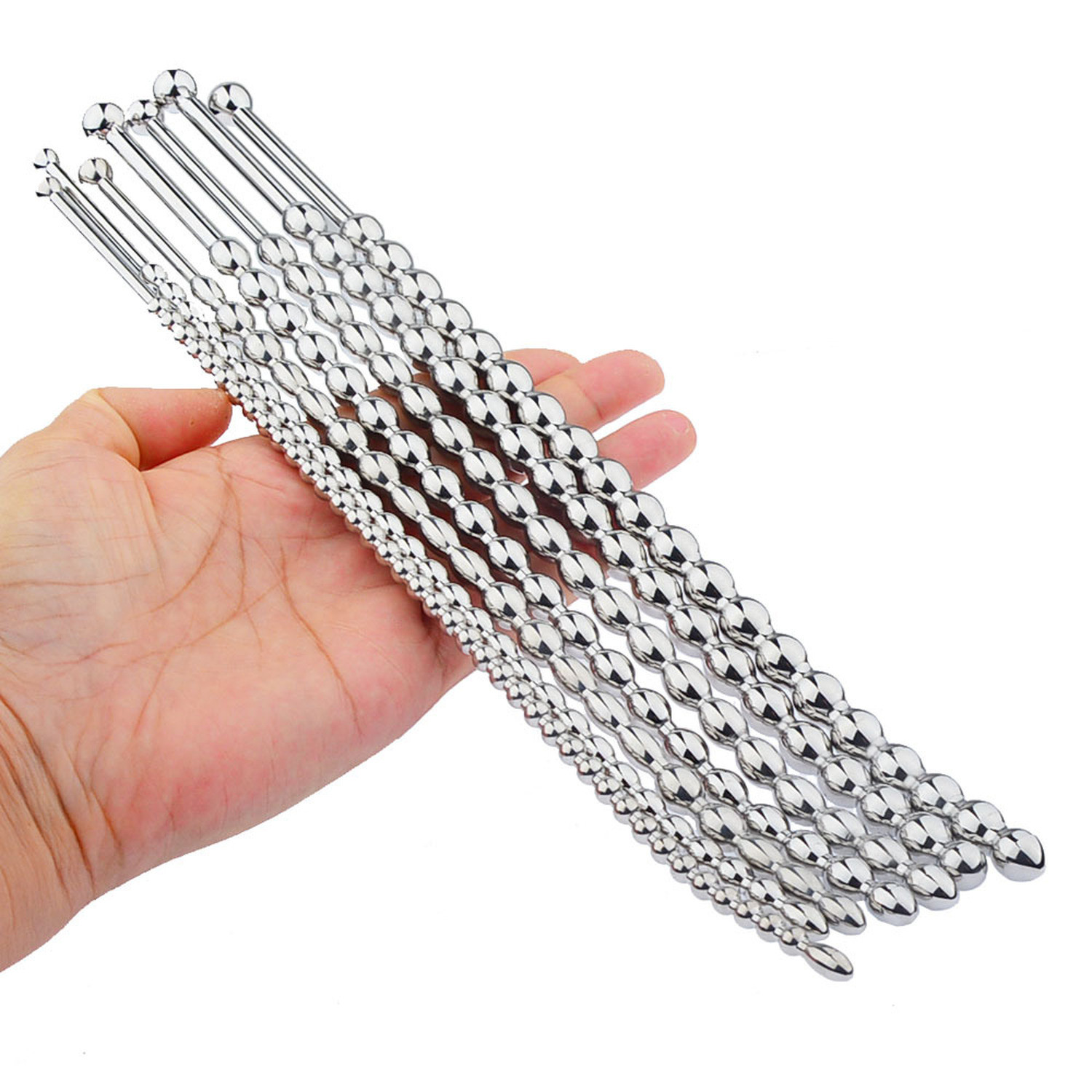 Male Stainless Steel Sounds Beads Sounding Penis Insert Plug Enhancer Sex Toys