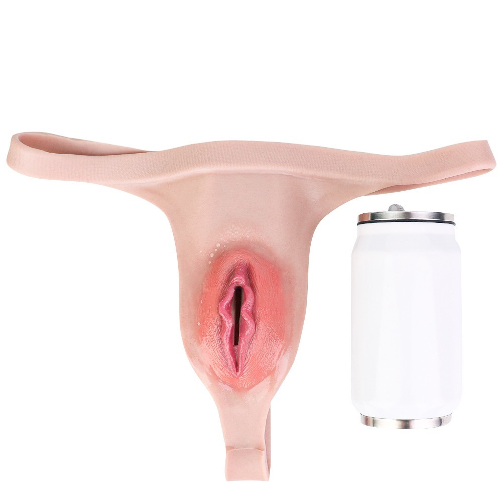 Silicone Panty Fake Vagina Girl Underwear Transgender Thong Crossdresser Toy