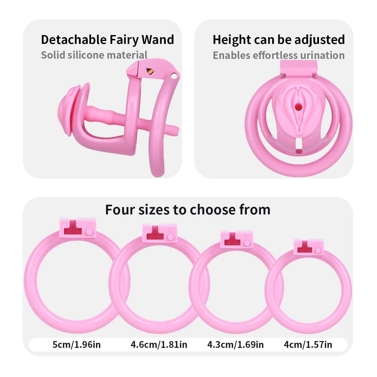Piercing Chastity Device for Men Lightweight Male Cock Cage With Urinary Tube