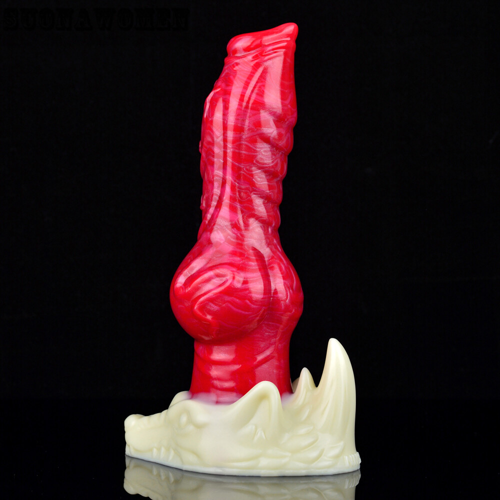 Silicone Fantasy Knot Dildos With Sucker Colorful Penis Sex Toys Large Anal Plug
