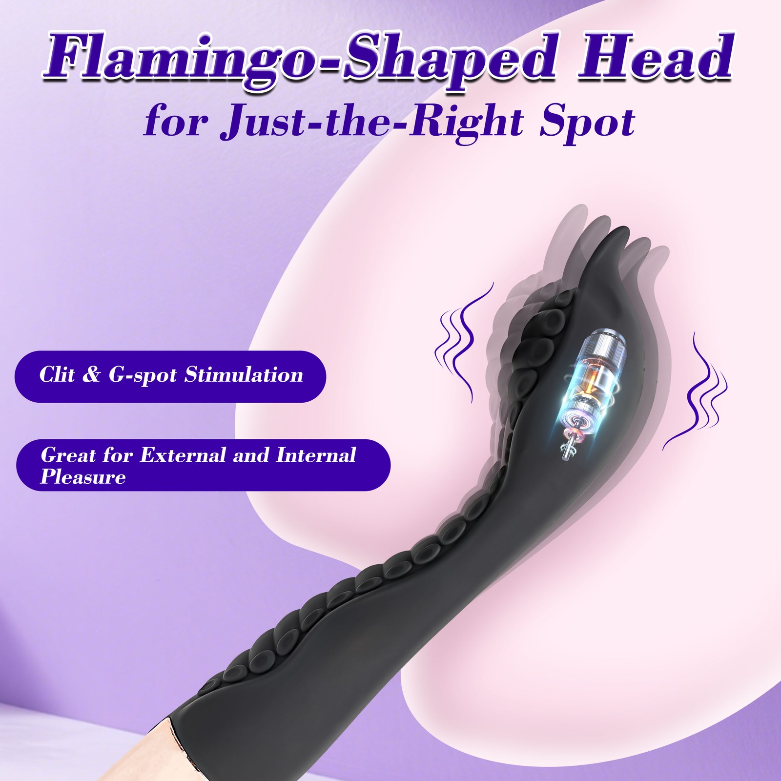 Vibrator Dildo Rechargeable G-spot Clit Massager Wand Adult Sex Toys for Women