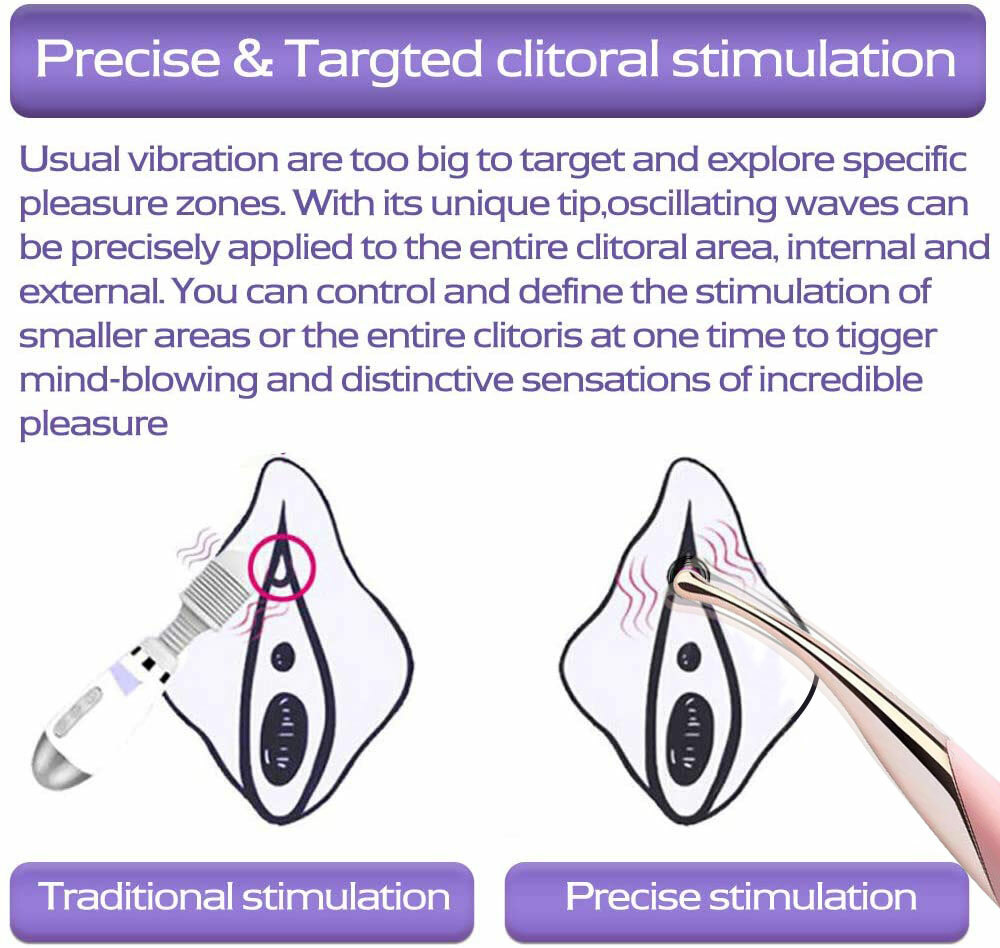 Rechargeable-Vibrator Clit G-Spot Dildo-Massager Anal Sex Toy for-Women-Orgasm