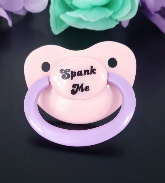 Spank Me Adult Pacifier – DDLG Dummy Pacifier – Mouth Gag