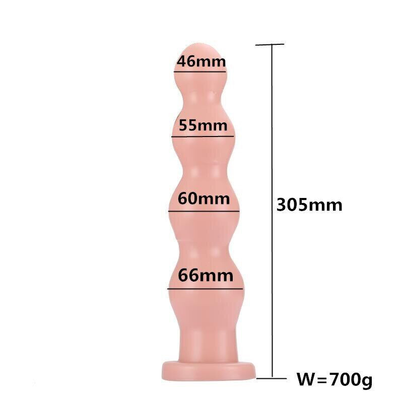 6 Size Super Long Pull Beads Anal Plug Suction Cup Dildo Dilator Butt Sex Toys