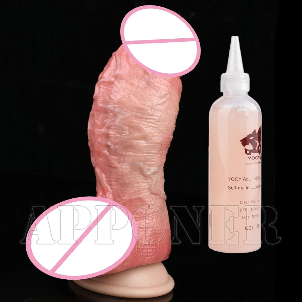 9.06 Inch Long Realistic Dual-Layer Dildo with Strong Sucker Silicone Adult Toys